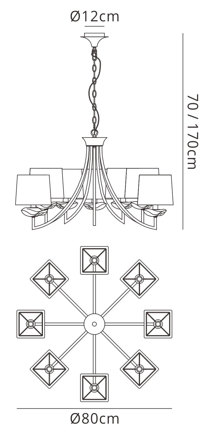 Akira Ceiling Lights Mantra Multi Arm Fittings
